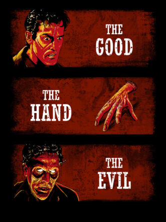 T-shirt The Good the Hand and the Evil